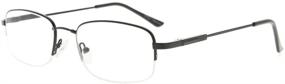 img 4 attached to Bendable Titanium Memory Half-Rim Reading Glasses - Eyekepper for Men and Women (Black, +1.50)