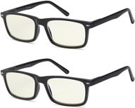👓 enhanced gaming experience with blue light blocking computer glasses - 2 pack logo