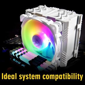 img 1 attached to Enermax ETS-T50 Axe Addressable RGB CPU Cooler 230W+ TDP for Intel/AMD Universal Socket, 5 Direct Contact Heat Pipes, 120mm PWM Fan - White (ETS-T50A-W-ARGB)