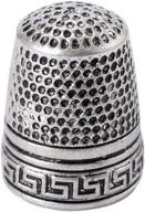 10pcs vintage sewing thimbles: metal finger protectors for diy sewing tools & accessories logo