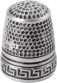 img 4 attached to 10PCS Vintage Sewing Thimbles: Metal Finger Protectors for DIY Sewing Tools & Accessories