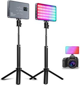 img 4 attached to 🎥 RGB Видео освещение со складным штативом - 6500K свет для камеры для студийных съемок, зум-встреч, фотосессий и видеозаписи.