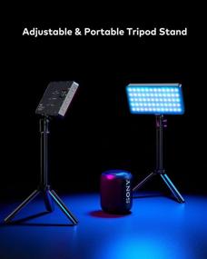 img 1 attached to 🎥 RGB Video Light with Portable Tripod Stand - 6500K Camera Light for Studio Shoots, Zoom Meetings, Photoshoots, and Video Recording