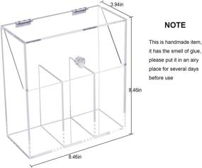 img 2 attached to 🎀 FOOCORDDY Covered Makeup Brush Holder: Clear Acrylic Organizer with Dustproof Lid and Large Capacity for Vanity Storage - Includes 750g Pearls Beads