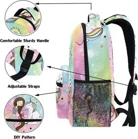 img 2 attached to Wamika Unicorn Backpack Bookbags Resistant