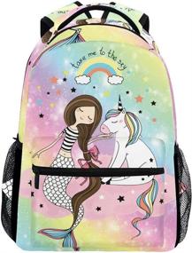 img 4 attached to Wamika Unicorn Backpack Bookbags Resistant