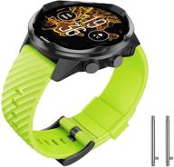 🌈 notocity silicone band for suunto 7/suunto 9 - weatherproof replacement wristband for men and women sports watch - compatible with suunto 7, suunto 9 baro, suunto 9 spartan, suunto 9 gps - vibrant green logo