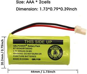 img 3 attached to High-performance QBLPOWER BT183342 BT283342 BT166342 BT266342 BT162342 BT262342 Battery for CS6114 CS6419 CS6719 EL52300 CL80111 Cordless Phone (Pack of 2)