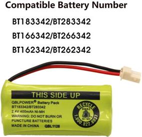 img 2 attached to High-performance QBLPOWER BT183342 BT283342 BT166342 BT266342 BT162342 BT262342 Battery for CS6114 CS6419 CS6719 EL52300 CL80111 Cordless Phone (Pack of 2)