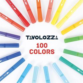 img 1 attached to 🎨 Tavolozza 100 Colors Dual Tip Brush Pens: Ideal for Art, Calligraphy, Manga, and Bullet Journaling