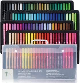 img 4 attached to 🎨 Tavolozza 100 Colors Dual Tip Brush Pens: Ideal for Art, Calligraphy, Manga, and Bullet Journaling