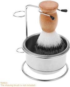 img 2 attached to Men's Shaving Set: Shaving Soap Bowl 🪒 Cup with Shaving Holder Stand – All-in-One Combo