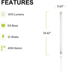 img 3 attached to 💡 F21T5 Straight Bi Pin Octron Energy-efficient Fluorescent Tube