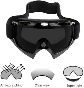 img 3 attached to 🏍️ LJDJ Motorcycle Goggles: Ultimate Protection and Style for Men, Women, and Youth