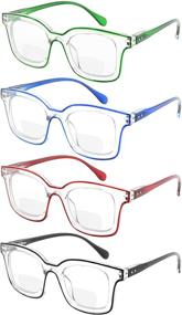 img 4 attached to Eyekepper 4 Pack Bifocal Reading Glasses Vision Care