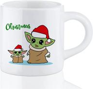 grogu the child coffee cocoa marshmallow mug - 6oz christmas movie watching espresso cup, perfect holiday and birthday party gift for kids, boys, and girls logo