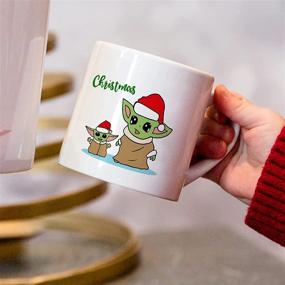 img 1 attached to Grogu The Child Coffee Cocoa Marshmallow Mug - 6OZ Christmas Movie Watching Espresso Cup, Perfect Holiday and Birthday Party Gift for Kids, Boys, and Girls