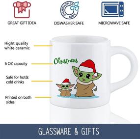 img 3 attached to Grogu The Child Coffee Cocoa Marshmallow Mug - 6OZ Christmas Movie Watching Espresso Cup, Perfect Holiday and Birthday Party Gift for Kids, Boys, and Girls