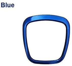 img 2 attached to Trapezoid Car Steering Wheel Sticker Aluminum Body Emblem Trim Fit For Audi A3/A4L/A6L S4/Q3/Q5 (Blue)