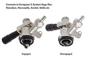 img 1 attached to CECOMINOD089184 Strange Brew European Keg Beer Coupler Tap - S System with Lever Handle