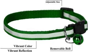 img 1 attached to 🐱 Reflective Cat Collar with Bell for Pets (Cats, Dogs, Small Animals) - Prime Options - Durable Polyester by 4 Your Pet