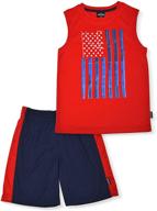 spalding boys active tank and short set - performance athletic apparel for little boys logo