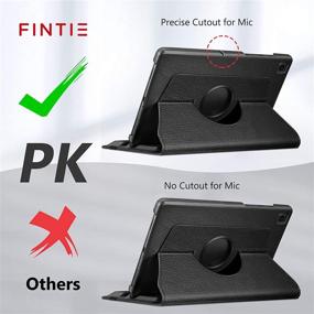 img 2 attached to 📱 Fintie Rotating Case for Samsung Galaxy Tab A7 10.4 2020 Model (SM-T500/T505/T507), High-Quality PU Leather 360° Swivel Stand Cover with Auto Sleep/Wake, Black