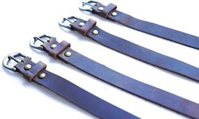 img 3 attached to 🔗 Jeereal Genuine Leather Stirrup Straps - 4 Pack with Metal Buckle and Adjustable Length