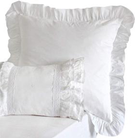 img 1 attached to 🛏️ Queen's House Set of 2 Euro Shams in Elegant White