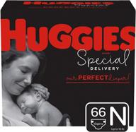 👶 huggies special delivery hypoallergenic baby diapers, newborn size, 66 count, giga jr. pack: gentle and reliable diapers for babies up to 10 lbs. logo