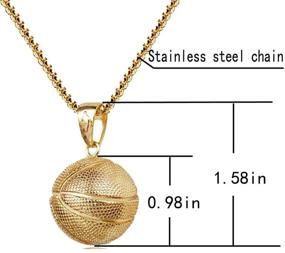 img 1 attached to AILUOR Fashion Basketball Necklace Stainless Boys' Jewelry