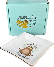 img 3 attached to 🦥 Sloth-themed Ring Dish Holder Trinket Tray - Unique and Funny Gifts for Women and Friends