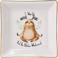 🦥 sloth-themed ring dish holder trinket tray - unique and funny gifts for women and friends логотип