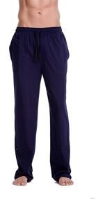 img 4 attached to CYZ Cotton Jersey Pajama Pants Charcoal L