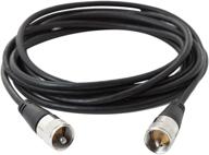 🔌 коаксиальный кабель rg58, 10 футов (3м) для антенны cb - высококачественный кабель pl 259 uhf мужской мужской, идеальный для антенны ham радио с низким потери 50 ом. логотип