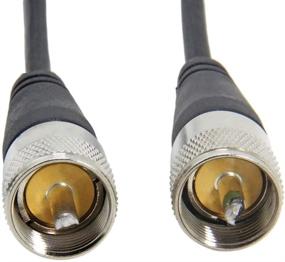 img 1 attached to 🔌 Коаксиальный кабель RG58, 10 футов (3м) для антенны CB - высококачественный кабель PL 259 UHF мужской мужской, идеальный для антенны HAM радио с низким потери 50 Ом.