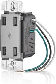 img 2 attached to 💡 Leviton Grey USB4P-GY 4.2-Amp 4-Port USB Charger with High Speed Charging