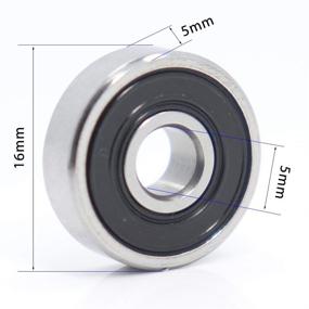 img 2 attached to 💎 High-Quality 625 2RS Bearing: Miniature Bearings, 5X16X5mm