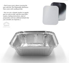 img 1 attached to 55 Pack Aluminum Foil Food Containers with Lids - 1 LB Size for Freezer Meals, Take Out, and Disposable Pans