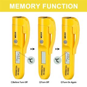img 2 attached to 🌡️ ANNMETER AN-960C: Digital Mini Thermometer Pen for Cooking, BBQ, and More – Non-Contact Temperature Meter Tester with Backlit Data Hold