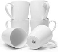 ☕ amhomel 6 pack porcelain mugs coffee: stylish and premium drinkware set for everyday enjoyment логотип