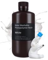 🖨️ enhanced elegoo water washable resin: 1kg white, cutting-edge 3d printer material logo