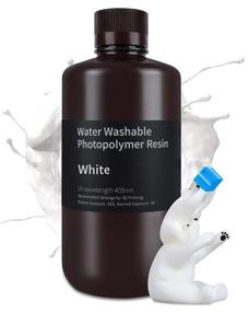 img 4 attached to 🖨️ Enhanced ELEGOO Water Washable Resin: 1Kg White, Cutting-Edge 3D Printer Material