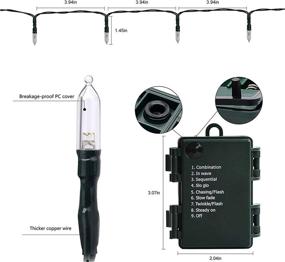 img 3 attached to 🎄 FUNPENY Battery Operated Christmas Lights, 2 Pack 16 FT 50 LED Clear Mini String Lights, Waterproof Fairy Lights with 8 Modes for Indoor Outdoor Garden Party Decorations, Warm White