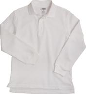 french toast boys' long sleeve pique polo shirt - school uniform essential logo