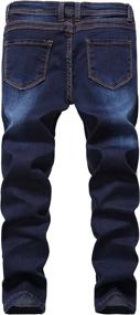 img 3 attached to Black Skinny Stretch Straight Fashion Boys' Clothing ~ Jeans