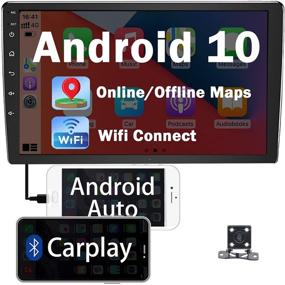 img 4 attached to 🚗 ZHNN Double Din Car Stereo: Apple CarPlay & Android Auto, Android 10.1 Touch Screen, Bluetooth, GPS Navigation, AM/FM, EQ, Mirror Link (9 INCH)