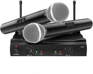 🎤 enhance your performance: eivotor uhf dual channel handheld wireless microphone system for karaoke, parties, meetings, weddings, and churches logo