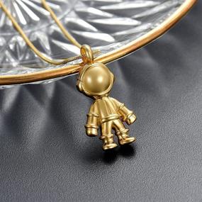 img 1 attached to 🚀 Cremation Jewelry Urn Pendant - Astronaut Robot Shape - Unique Souvenir Necklace for Ashes