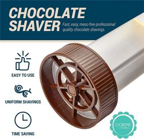 img 3 attached to 🍫 O'Creme - Chocolate Shaver - Handheld Rotary Grater and Slicer Device for Gourmet Chocolate Shavings - Premium Baking Tools for Personal and Commercial Kitchens